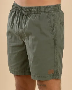 Lucid Conclude Elastic Waist Shorts Olive