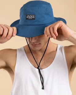 Jacks Contour Wide Brim Hat Navy Hot
