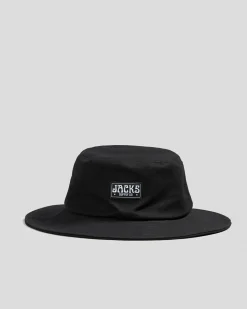Jacks Contour Wide Brim Hat Black