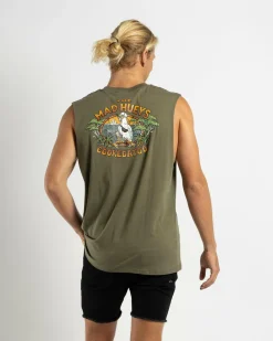 The Mad Hueys Cookedatoo Eshay Muscle Tank Olive Hot