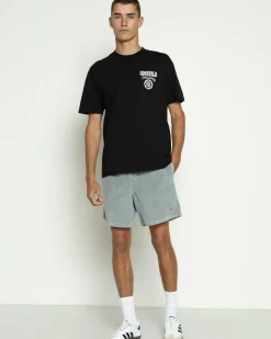 S-Double Cord Coast Shorts Washed Steel Sale
