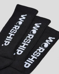 Worship Supplies Core Socks 3 Pack Black Online