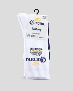 FOOT-IES Corona Kombi Sneaker Sock 2 Pack White/navy Outlet
