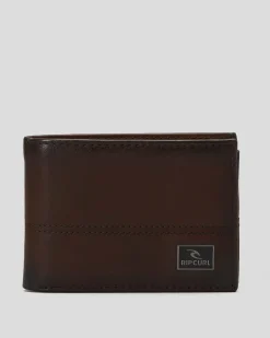 Rip Curl Corpawatu Icon PU Slim Wallet Black/tan Outlet