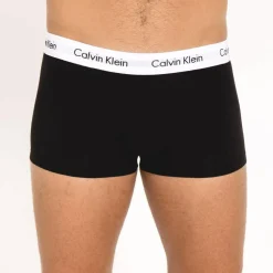 Calvin Klein Cotton Stretch Low Rise Trunks 3 Pack Black Outlet