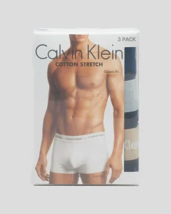 Calvin Klein Cotton Stretch Low Rise Trunks 3 Pack Multi Best