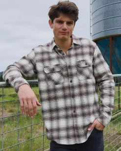 Rip Curl Count Flanno Shirt Coffee Hot