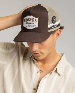 Ringers Western Country Club Deep Fit Trucker Cap Saddle Brown Outlet