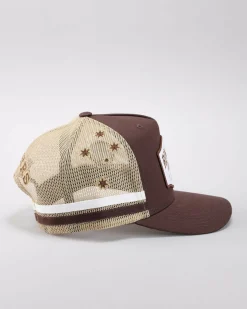 Ringers Western Country Club Deep Fit Trucker Cap Saddle Brown Outlet