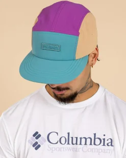 Columbia Creek Side 5 Panel Cap Teal/razzle/canoe Hot