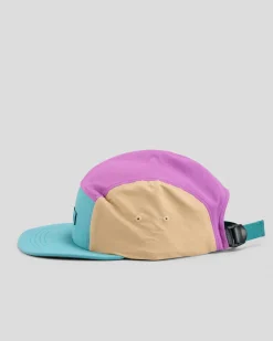 Columbia Creek Side 5 Panel Cap Teal/razzle/canoe Hot