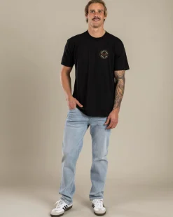 Brixton Crest T-Shirt Black Clearance
