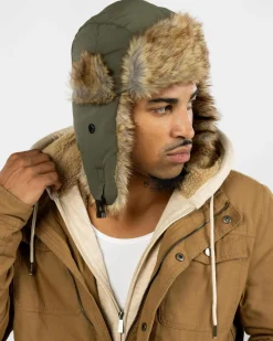 Miscellaneous Crisp Trapper Hat Olive Online
