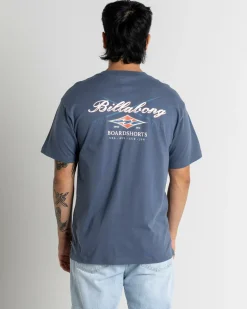 Billabong Crossboards Short Sleeve Shirt T-Shirt Slate Blue Outlet