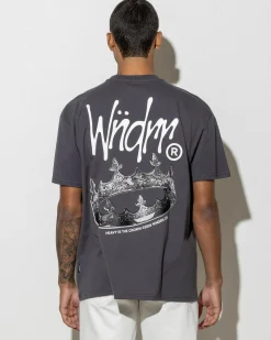 Wndrr Crown Box Fit T-Shirt Charcoal Hot