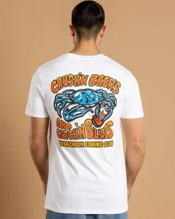 Bush Chook Crush'N Brews T-Shirt White Sale