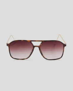Aire Cusp Sunglasses Dark Tort Gold/ Dark Brown Grad Sale