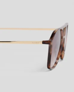 Aire Cusp Sunglasses Dark Tort Gold/ Dark Brown Grad Sale