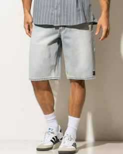 RVCA Dayshift Denim Shorts Vintage Blue Hot