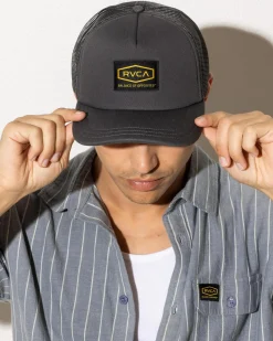 RVCA Dayshift Foamy Trucker Cap Garage Blue