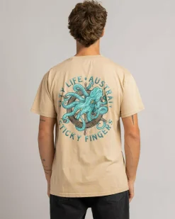 Salty Life Deep Hook T-Shirt Sand Acid Sale