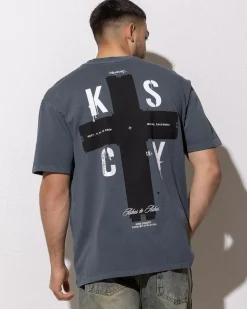Kiss Chacey Delta Box Fit T-Shirt Pigment Turbulence Sale