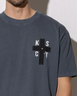 Kiss Chacey Delta Box Fit T-Shirt Pigment Turbulence Sale