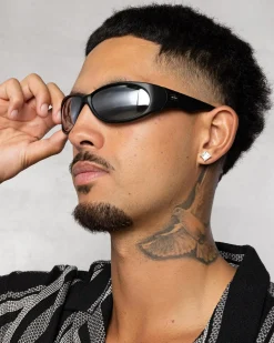 Ritual Vision Demon Speed Polarised Sunglasses Matte Black/ Silver Grey Discount