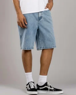 S-Double Denim Standard Shorts Fade Wash Clearance