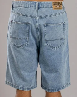 S-Double Denim Standard Shorts Fade Wash Clearance