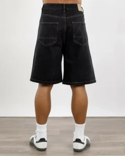 S-Double Denim Standard Shorts Black Wash Discount