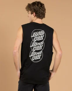 Santa Cruz Descended Dots Mono Muscle Tank Black Best
