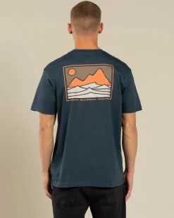Quiksilver Desert Swells T-Shirt Midnight Navy Best
