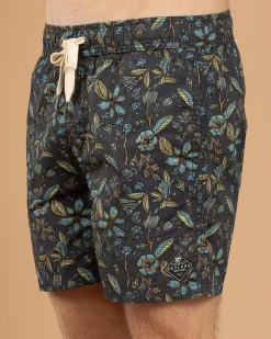 Skylark Dewfall Elastic Waist Shorts Slate Blue New