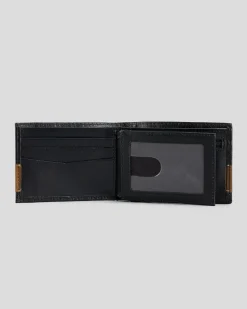 Rip Curl Diamond RFID Slim Leather Wallet Black New