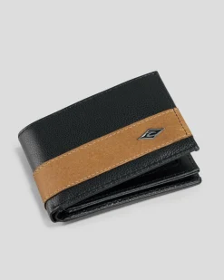 Rip Curl Diamond RFID Slim Leather Wallet Black New