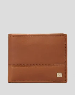 Billabong Dimension 2In1 Leather Wallet Tan Discount