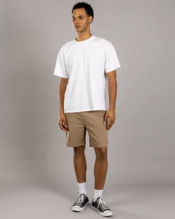 Lucid Division Elastic Waist Shorts Sand Online