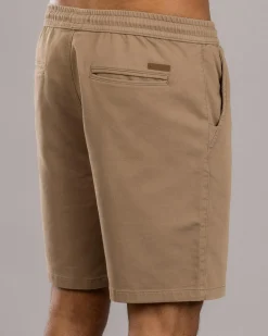 Lucid Division Elastic Waist Shorts Sand Online