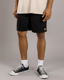 Lucid Division Elastic Waist Shorts Black Discount
