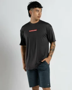 Quiksilver DNA Clicker Logo Short Sleeve Wetshirt Tarmac Hot