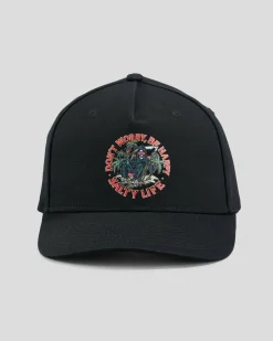 Salty Life Don't Worry Snapback Cap Black Discount