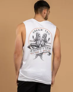 Salty Life Double Vision Muscle Tank White Outlet