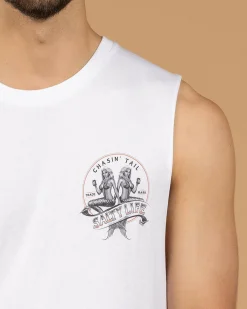 Salty Life Double Vision Muscle Tank White Outlet