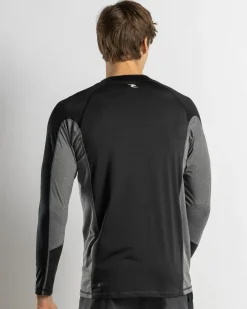 Rip Curl Drive UPF Long Sleeve Rash Vest Black Hot