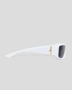 Le Specs Du Jour Sunglasses Optic White/ Smoke Mono