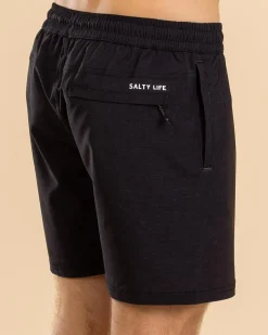 Salty Life Dutchman Elastic Waist Board Shorts Black Online