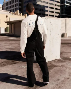 Lucid Dynamo Denim Overalls Black Clearance
