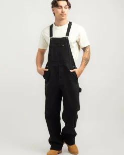 Lucid Dynamo Denim Overalls Black Clearance