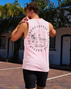 Jacks Eden's Path Muscle Tank Pink Acid Outlet